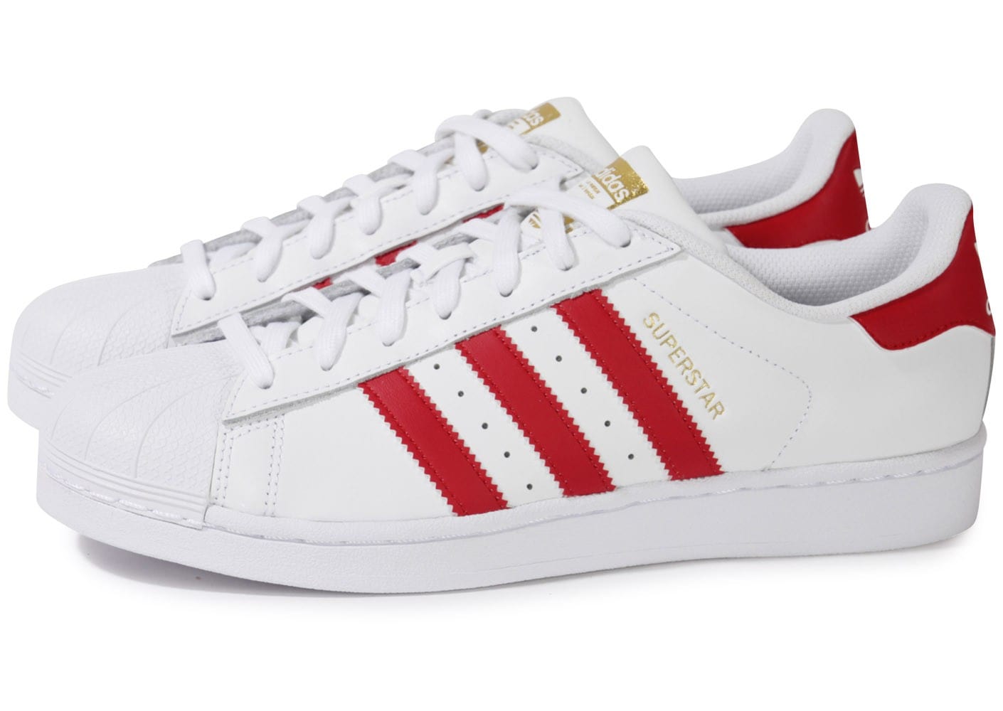 adidas superstar blanc et rouge femme